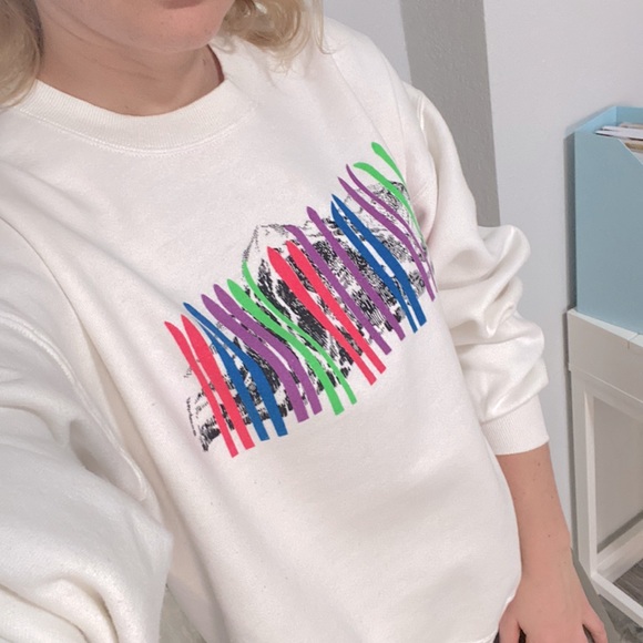 Vintage white oversized sweatshirt - Picture 10 of 14